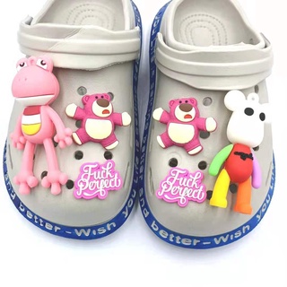 CHARMS Rana fresa oso sandalias accesorios Crocs Jibbitz encantos conjunto para niños zapatos decorar zapatillas