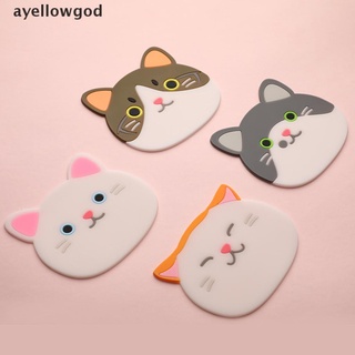 [ayellowgod] almohadilla de mesa aislante mantel individual taza taza decoración del hogar patrón gato posavasos [ayellowgod] (3)