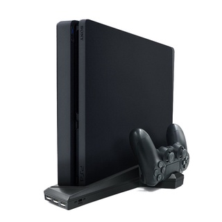Soporte Vertical delgado para PS4/PS4 con ventilador de refrigeración Dual controlador cargador