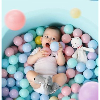 100Pcs 5,5 Cm Macaron Colorido Bebé Bañera Juego Bolas De Plástico Suave Océano Agua Piscina Ola Bola Juguetes Al Aire Libre Para Niños