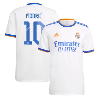 jersey/Camiseta De Fútbol De Alta Calidad 2021-2022 Real Madrid Modric 10 Local Entrenamiento Para Hombres/Adultos