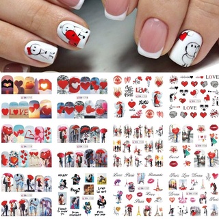 12 pzs calcomanías De Letras De Amor Para uñas/decoración De uñas/manicura/Arte en uñas (7)