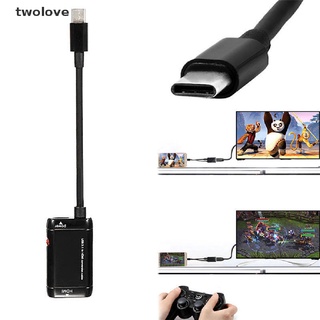 [twolove] usb-c tipo c a hdmi adaptador usb 3.1 cable para mhl teléfono android tablet negro [twolove]