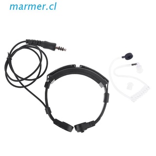 MAR3 Telescópica Resistente-Táctica Garganta Vibración Micrófono Auriculares NATO Enchufe Para Walkie Talkie Radio
