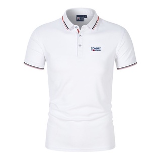 Nueva Tommy manga corta Polo de los hombres oficina negocios Casual camiseta verano moda solapa Golf Polos camisa de tenis