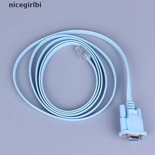 [I] 1.8m DB 9Pin rs232 serial to rj45 CAT5 ethernet adapter LAN console cable blue [HOT] (1)