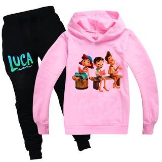 Luca Kids sudaderas con capucha +pantalones 2 piezas conjuntos de otoño adolescente de manga larga Pullover niños sudadera niñas ropa 2-15Years