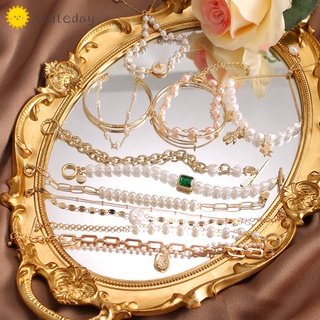 Pulsera de perlas de oro para mujer/pulsera de cadena gruesa con colgante de mariposa/accesorios de joyería con encanto