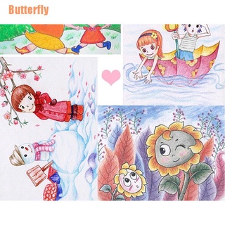 Butterfly&% 12 lápices de madera para escritura de colores 12 colores con sacapuntas regalo infantil
