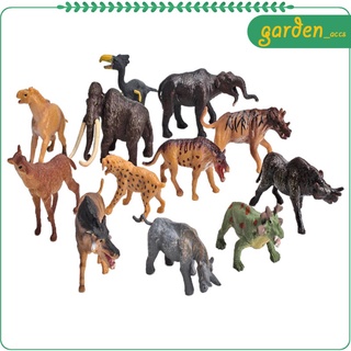 3c's Store 12 pzas/Set Mini juego De animales De decoración De animales De colección Modelo De aprendizaje juguete educativo juguete Para regalo (9)