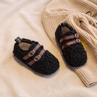 otoño e invierno niñas zapatos de algodón de estilo coreano de los niños esponjoso zapatos de los niños zapatos de deporte de suela suave zapatos de bebé térmico zapatos de niño
