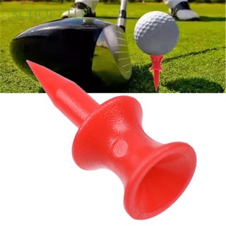 SCHOETTLE 50Psc Golf Tees Plastic Golfer Aid Golf Cup Double-deck Training Red Color Durable 30mm Aid Tools Holder/Multicolor