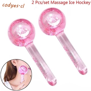 CODYES Portable Facial Cooling Ice Globes Crystal Massage Roller Beauty Ice Hockey Women Anti-aging Massage Ball Large Eye massage Ice Globes Facial Massager/Multicolor