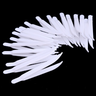 [beautifulandlovenew] 20pcs Disposable Tweezers Plastic Medical Small Beads Forceps for Jewelry Making (2)