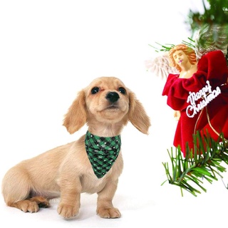 hered reversible perro triángulo bandana decoración mascota bufanda navidad perro bandanas algodón copos de nieve accesorios de disfraz lavable búfalo cuadros (8)