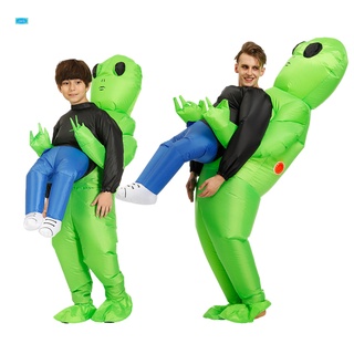 traje inflable verde disfraz de cosplay divertido explotar traje de fiesta disfraz de fantasía disfraz de halloween para niños adultos