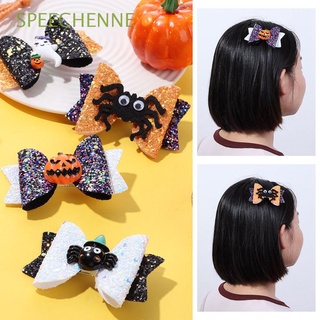 speechenne moda halloween horquillas lindo barrettes araña clips de pelo brillo accesorios para el cabello lentejuelas niñas arcos clip de pelo (1)