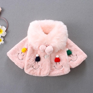 ❀ifashion1❀Baby Girl Kids Autumn Winter Thicken Warm Fur Jacket Cute Princess Clothes (1)