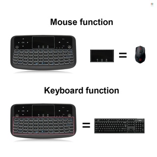 a36 mini teclado inalámbrico 2.4ghz 4 colores retroiluminados aire ratón touchpad teclado para android tv box smart tv pc recargable (3)