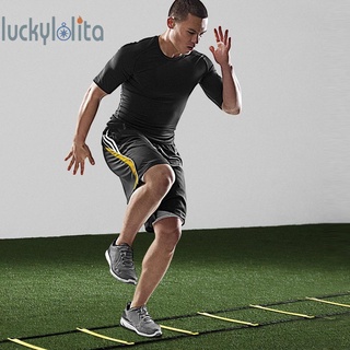 Lucky-Durable 12 peldaños 18 pies 6 m agilidad escalera para entrenamiento de velocidad de fútbol -exterior
