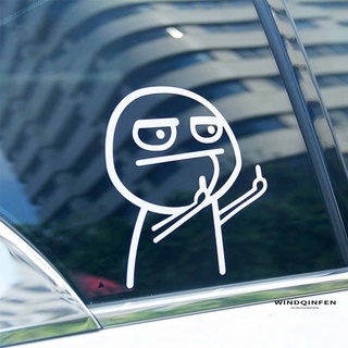 windqinfen figura de dibujos animados divertido coche auto tronco cuerpo parachoques ventana decoración pegatinas pegatina (6)