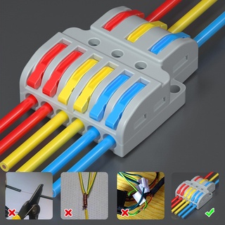 TRIBGOALWISE PCT SPL Cable Connectors LT-633 933 Terminal Block Quick Wire Connector Universal Wiring Led Light Electrical Splitter High Quality Push-in Conductor (6)
