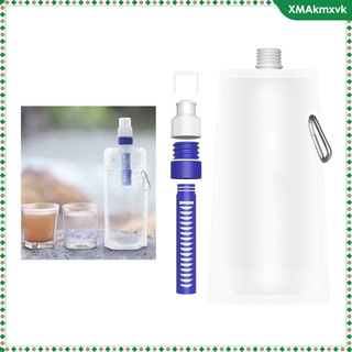 Water Filter Canteens Outdoor Filtered Water Bag for Camping Backpacking
