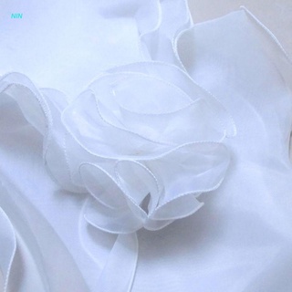 Nin blanco Elegante Flor multicapa tul Xaile De envoltura De boda De novia chifón corto abrigo De hadas accesorios De boda (1)