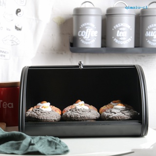 QM- Home Kitchen Dustproof Storage Roll Bread Dry Food Bin Container Baking Cake Box