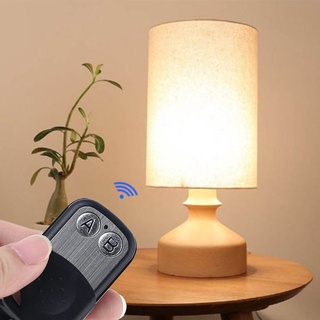 Seey Ac85V-260V Interruptor De luz inalámbrico con control Remoto De 2 botones Para lámpara De dormitorio/hogar (6)