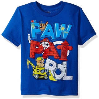 Paw Patrol Niños De Dibujos Animados Casual Camiseta De Moda Impresión 100 % Algodón Manga Corta