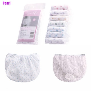 [Pearl] 7 piezas de algodón embarazada ropa interior desechable bragas prenatales posparto bragas