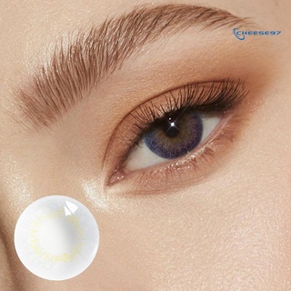 cheese 1 par de lentes de contacto de ojos naturales maquillaje portátil unisex ojo grande lentes de contacto de color para club nocturno (2)