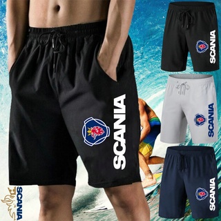 la moda scania camión logotipo impreso pantalones de chándal de verano de los hombres de secado rápido pantalones cortos trajes de baño playa corto hombres deporte correr corto