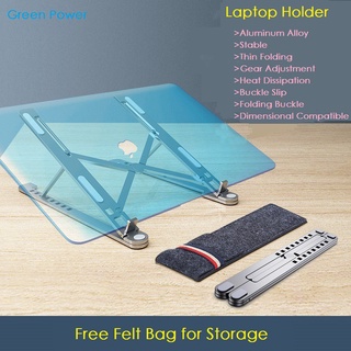 Foldable Aluminum Alloy Laptop Stand Portable Adjustable Desk Stand PC Tablet Holder MacBook iPad Stand