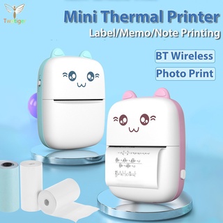 Mini-empresión Térmica compatible con Bluetooth Portátil inalámbrico impresora Chargable Fácil-opeción (1)