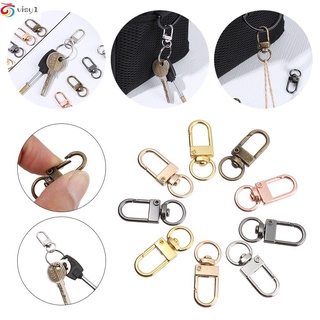 VISY 5Pcs Metal Bags Strap Buckles Jewelry Making Collar Carabiner Snap Lobster Clasp Hardware DIY KeyChain Bag Part Accessories Split Ring Hook/Multicolor