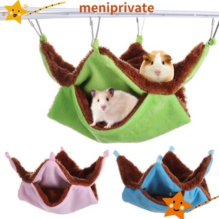 MENIPRIVATE Soft Hamster Hammock Squirrel Small Animal Sleeping Bed Pet Hanging Cage Winter Guinea Pig Nest Hammock Tent Comfortable Warm Mat Hamster House/Multicolor