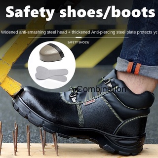 Zapatos de seguridad botas de seguridad impermeable ligero zapatos de seguridad de arranque de acero puntera zapatos de trabajo al aire libre senderismo zapatos Kasut keselamatan soldador zapatos Anti-aplastamiento Anti-piercing