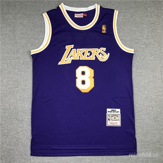 【10 styles】NBA Jersey Los Angeles Lakers No.8 KOBE retro golden logo purple basketball jersey