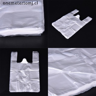 【onemetertomj】 100pcs Design Plastic T-Shirt Retail Shopping Supermarket Bags Handles Packaging, CL