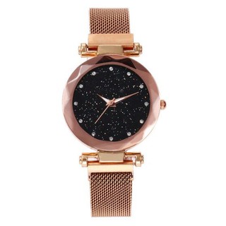 Reloj de pulsera para mujer con brazalete de cielo estrellado brillante y cierre magnético (5)