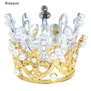 1 pza Mini corona para pastel De perlas De Cristal Tiara para niños adornos para el cabello nuevo (6)