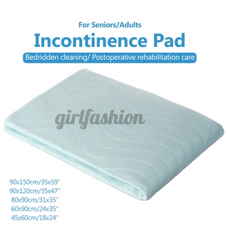 almohadilla de cama lavable de incontinencia reutilizable absorbente absorbente protector de sábana seca gf