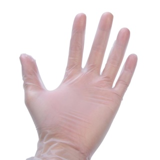 ✿Vc♀100 guantes de protección desechables, guantes de PVC para el servicio de trabajo médico, herramienta de protección transparente sin polvo