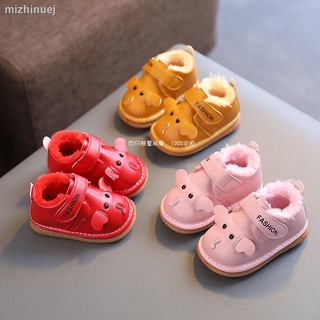 Nuevos zapatos de invierno para niños y bebés con suela blanda y zapatos de algodón de terciopelo par