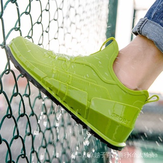 Moda Antideslizante Botas De Lluvia De Los Hombres De Tubo Corto Impermeable Zapatos Exterior Desgaste Bota De Agua (3)
