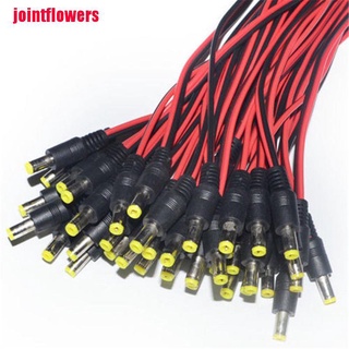 jtcl 10pcs 5.5x2.1mm macho + hembra dc enchufe conector cable cable 12v jtt