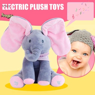 hellokimi peluches peekaboo elefante juguetes de peluche suave peek-a-boo elefante muñeca escondite