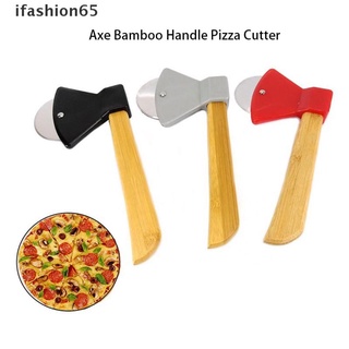 Wutiskg Bamboo Eco Handle Pizza Cutter Wheel Wooden and Stainless Steel slicer Cutting CL (1)